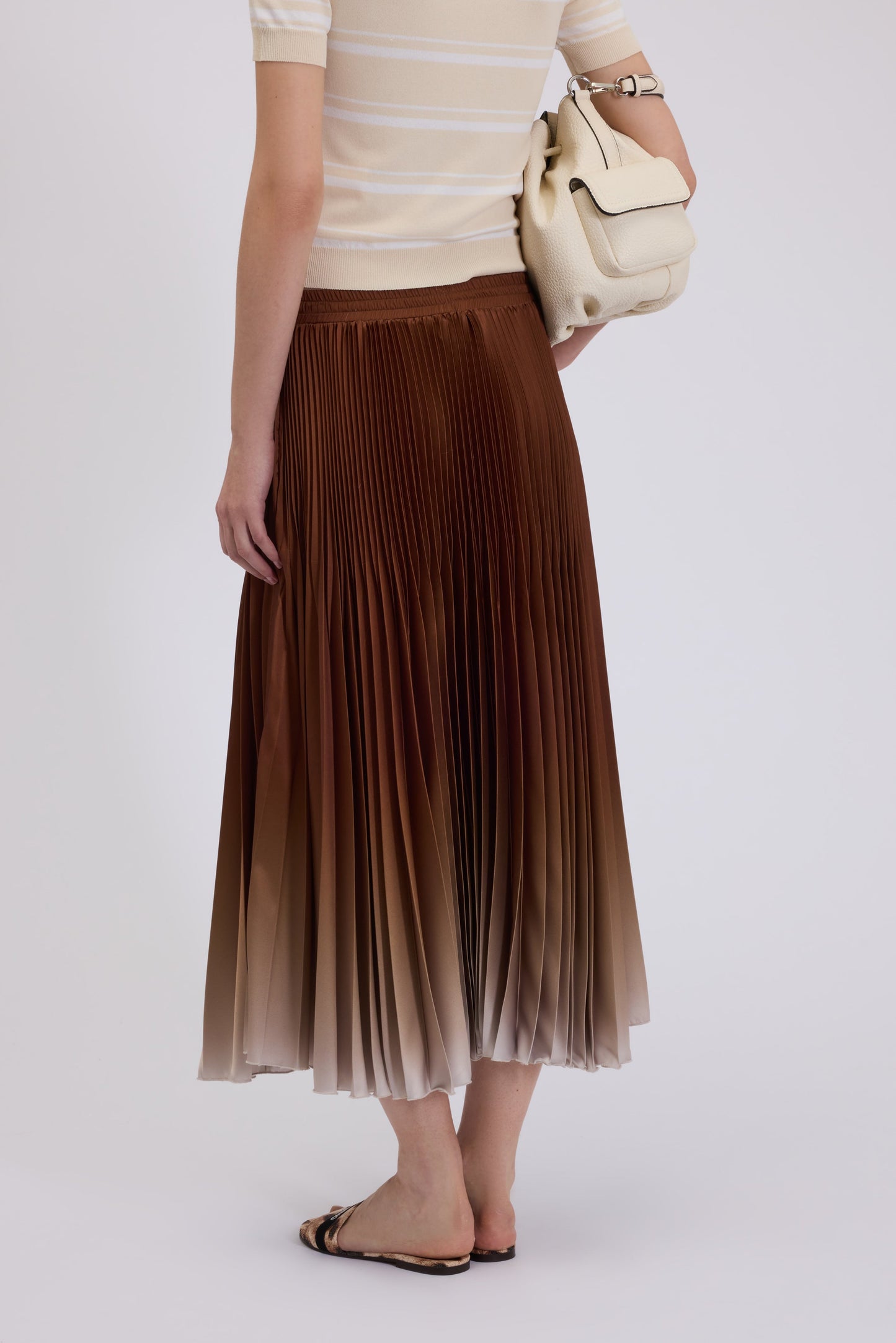 GONNA MIDI IN RASO CON STAMPA TROPICALE DI FP BOUTIQUE