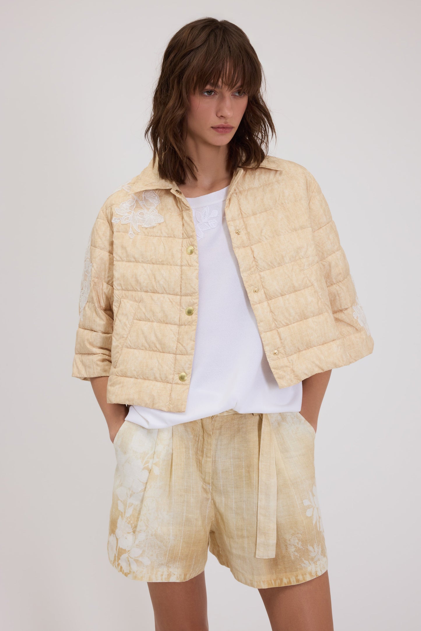 GIACCA CORTA CON RICAMI DI FP BOUTIQUE