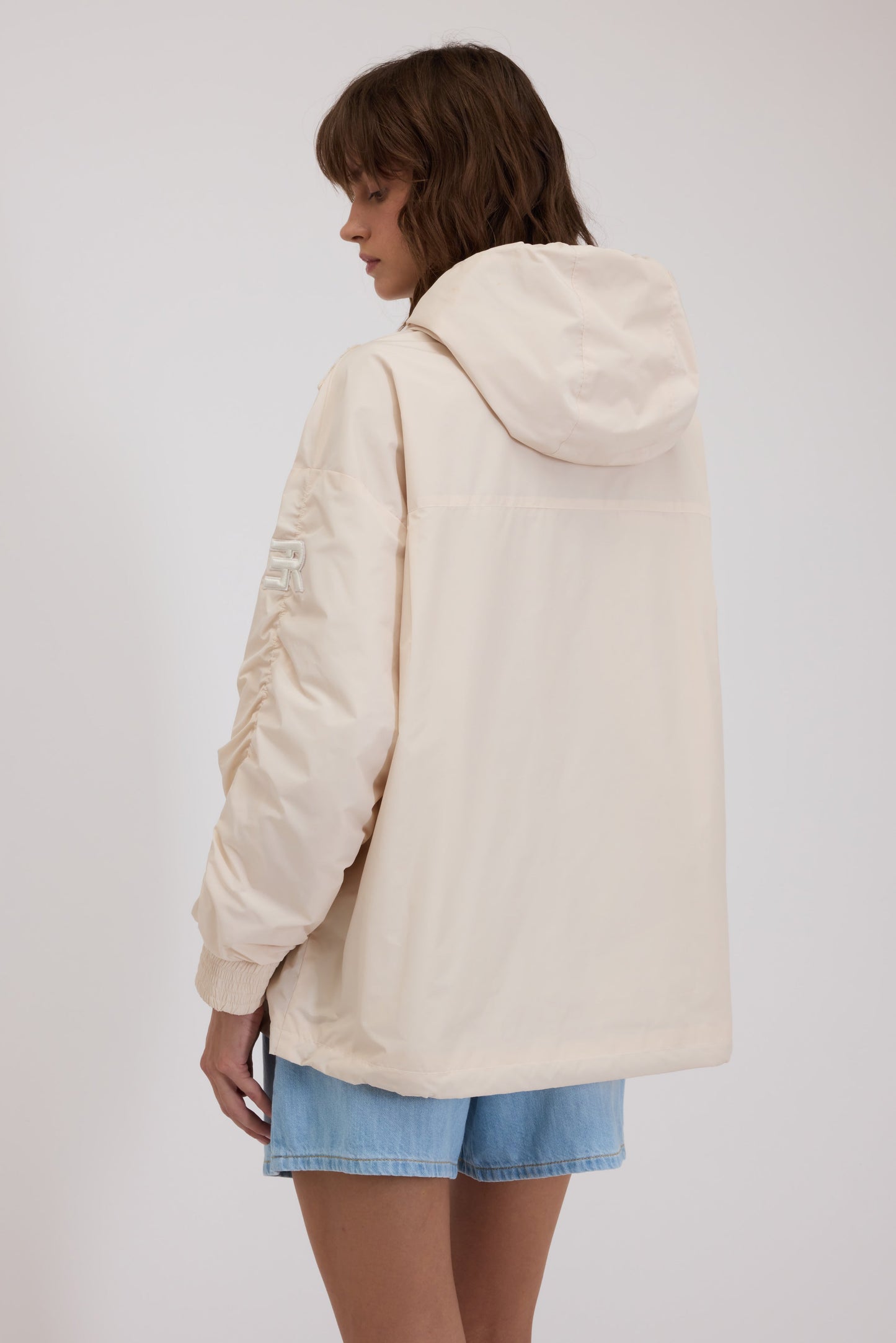 PARKA IN TAFFETÀ FP BOUTIQUE CON CAPPUCCIO E RICAMO CORNELY