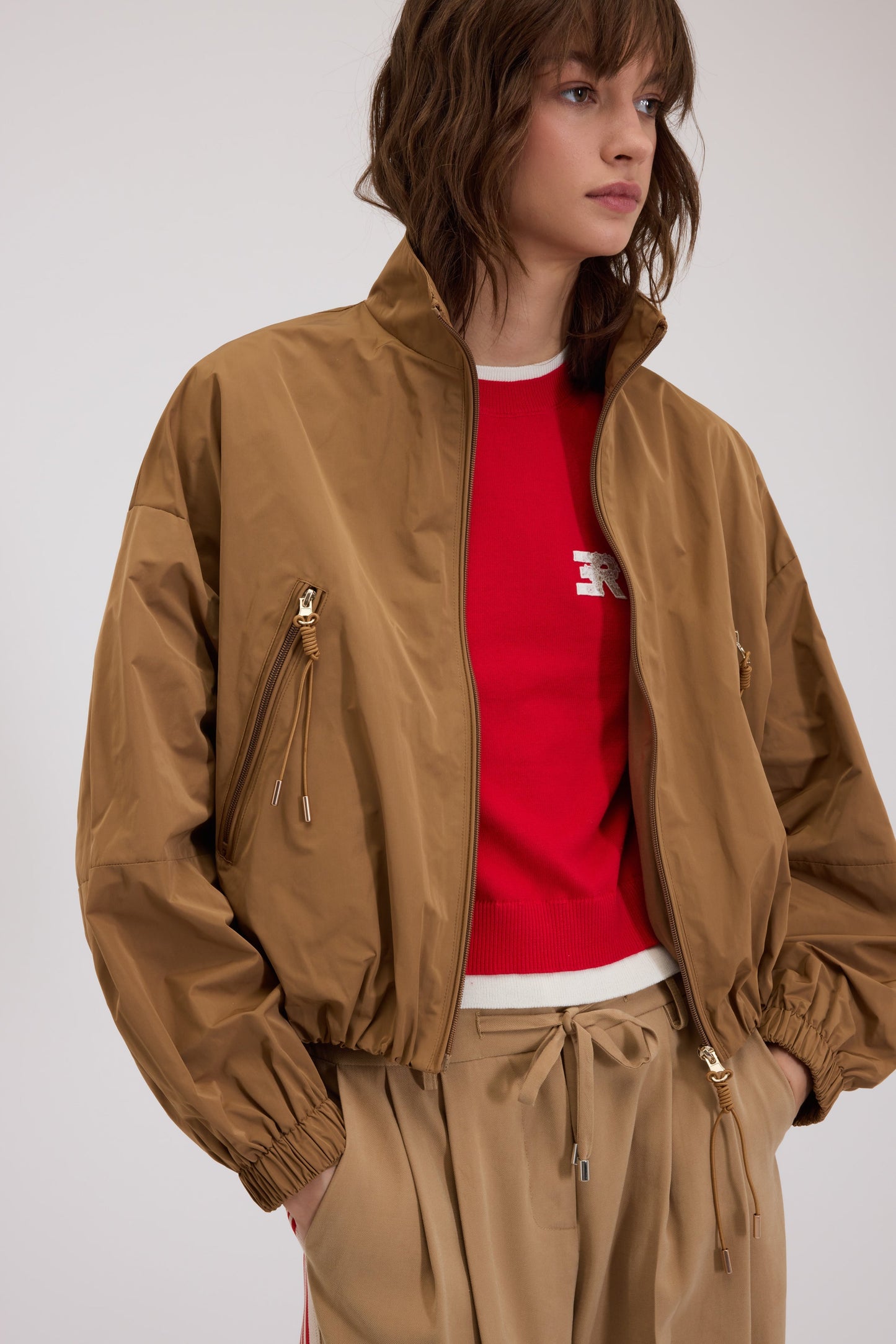 GIACCA ANORAK IN TAFFETÀ FP BOUTIQUE CON BORDO ARRICCIATO