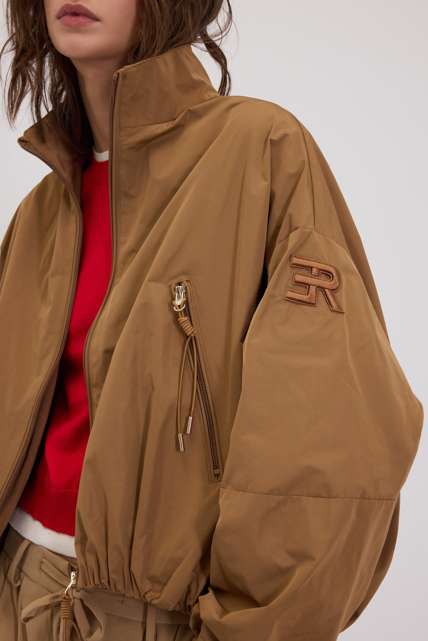 GIACCA ANORAK IN TAFFETÀ FP BOUTIQUE CON BORDO ARRICCIATO