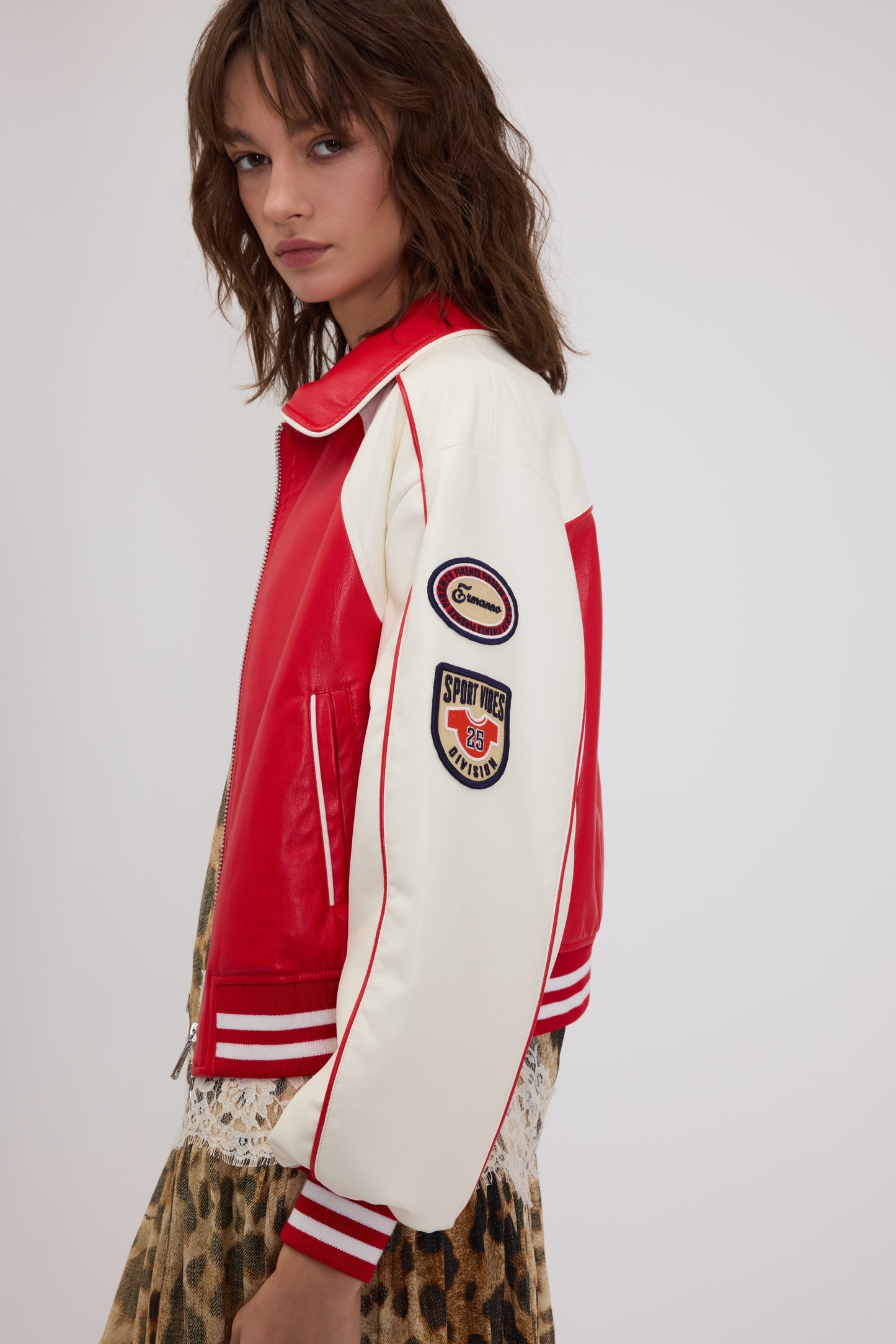 GIACCA BOMBER BICOLORE IN STILE COLLEGE DI FP BOUTIQUE
