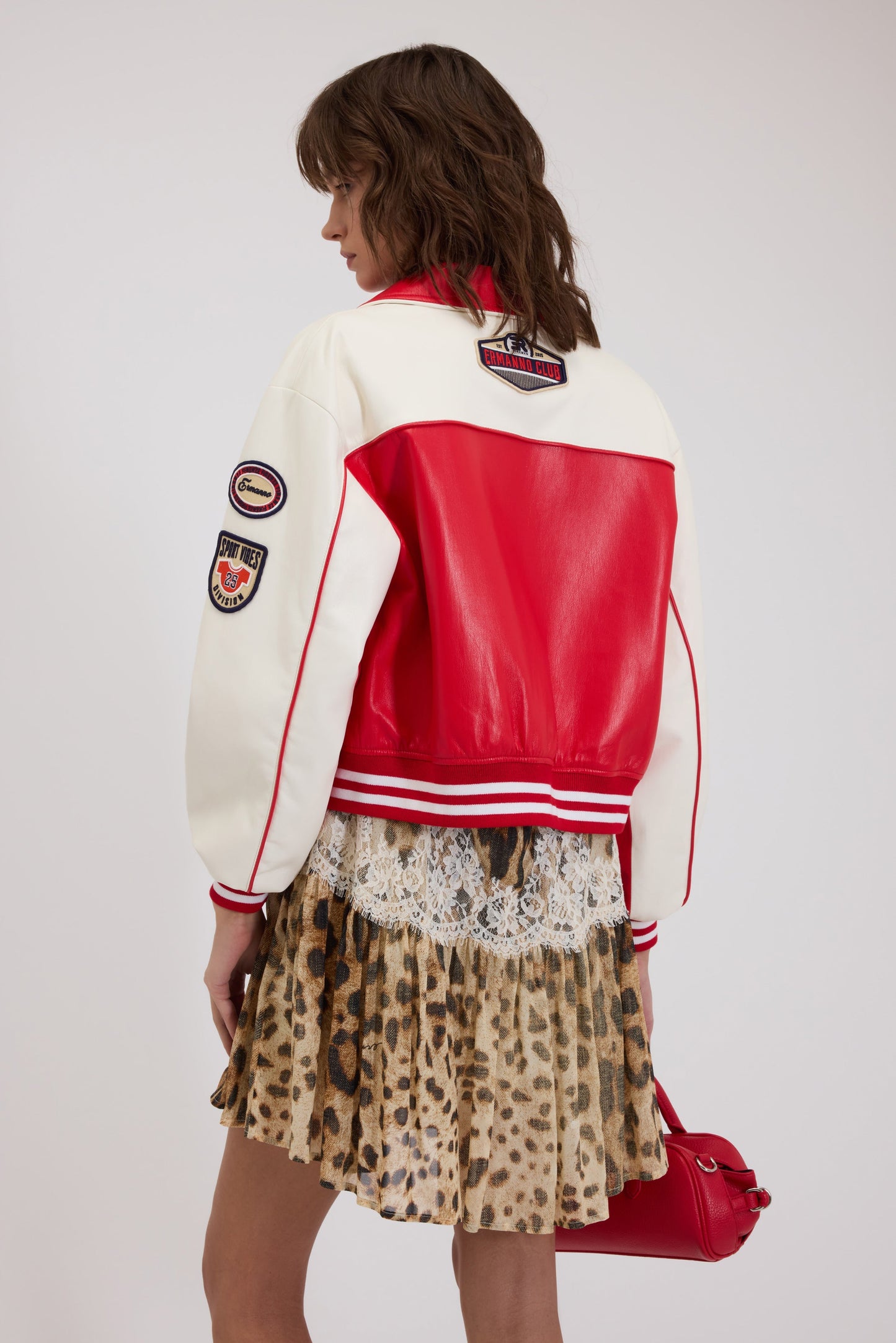 GIACCA BOMBER BICOLORE IN STILE COLLEGE DI FP BOUTIQUE