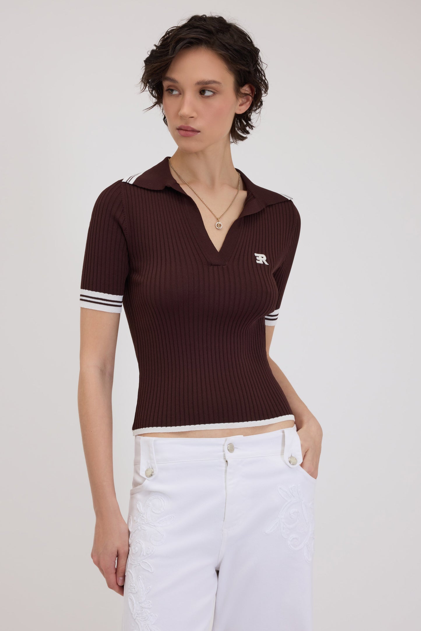 POLO A COSTE IN MAGLIA FP BOUTIQUE CON LOGO