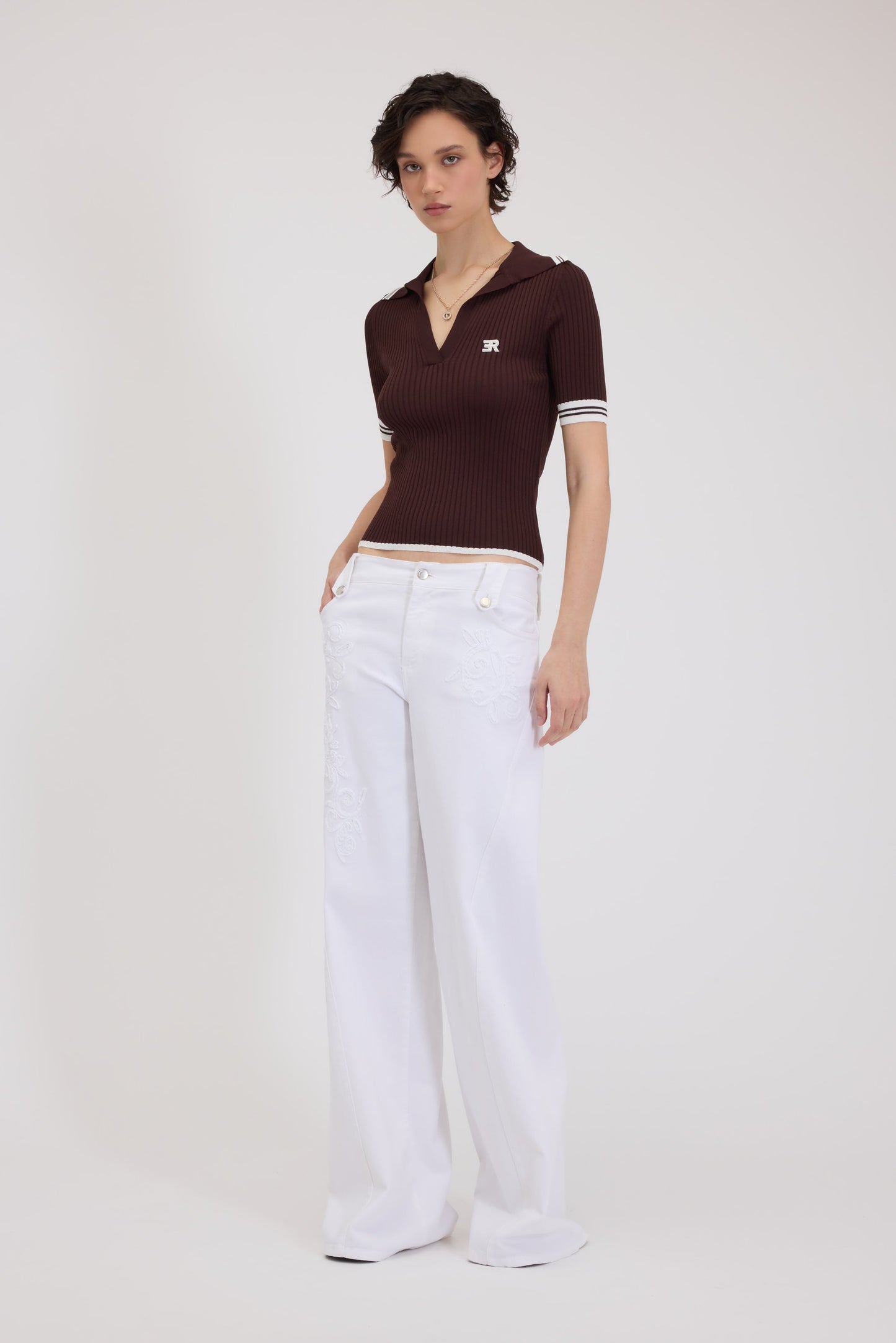 POLO A COSTE IN MAGLIA FP BOUTIQUE CON LOGO