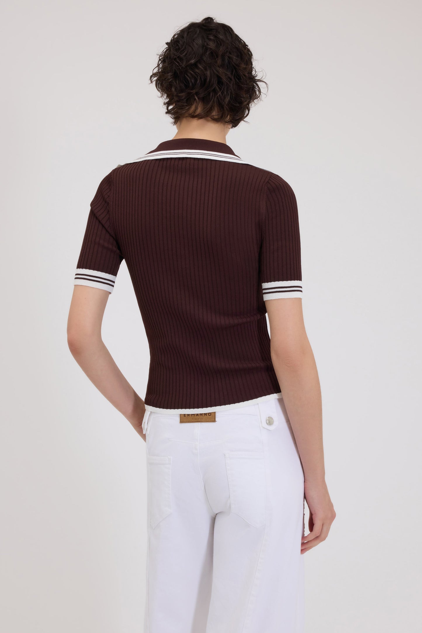 POLO A COSTE IN MAGLIA FP BOUTIQUE CON LOGO