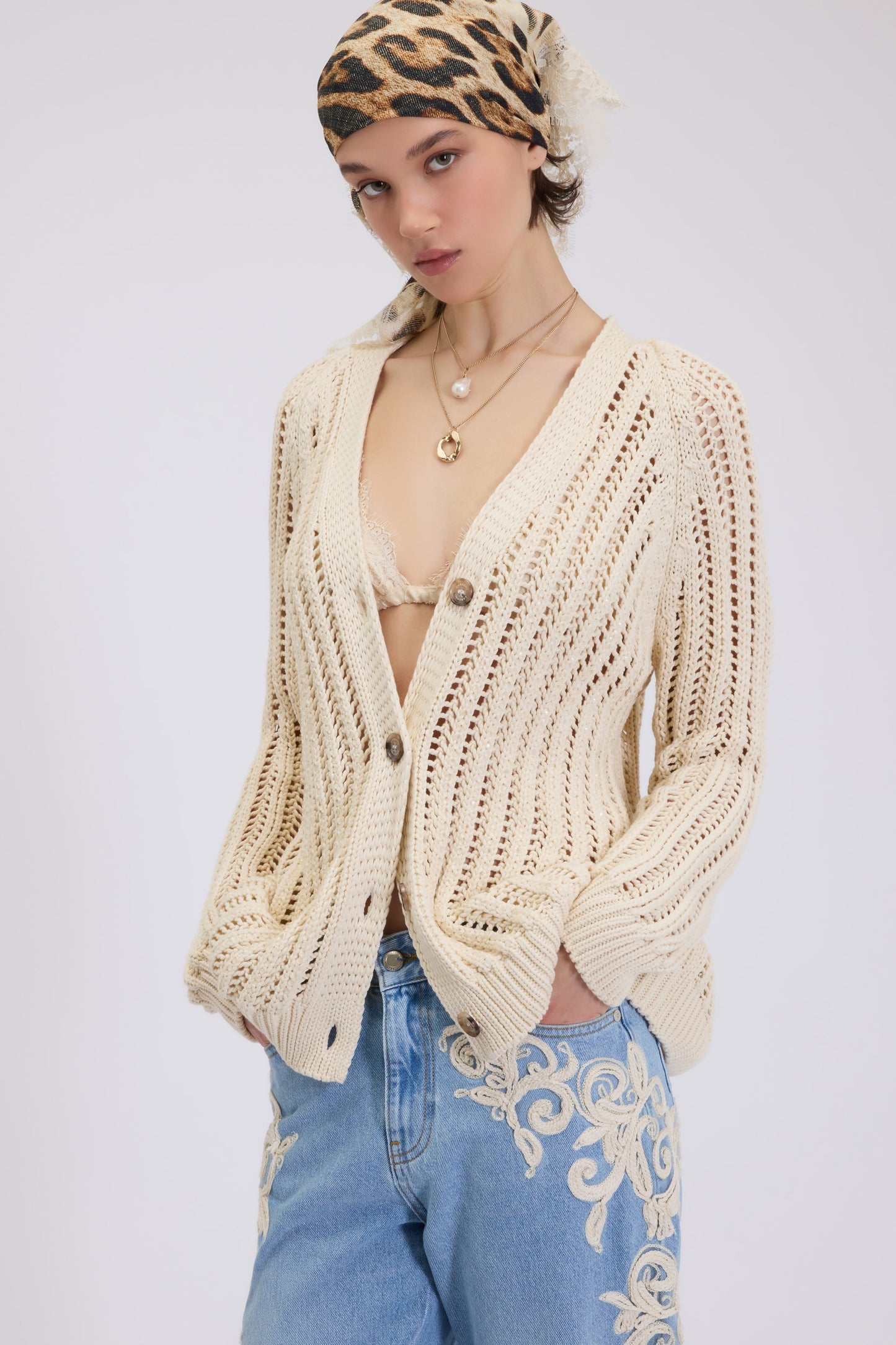 CARDIGAN OVERSIZE A MAGLIA APERTA FP BOUTIQUE
