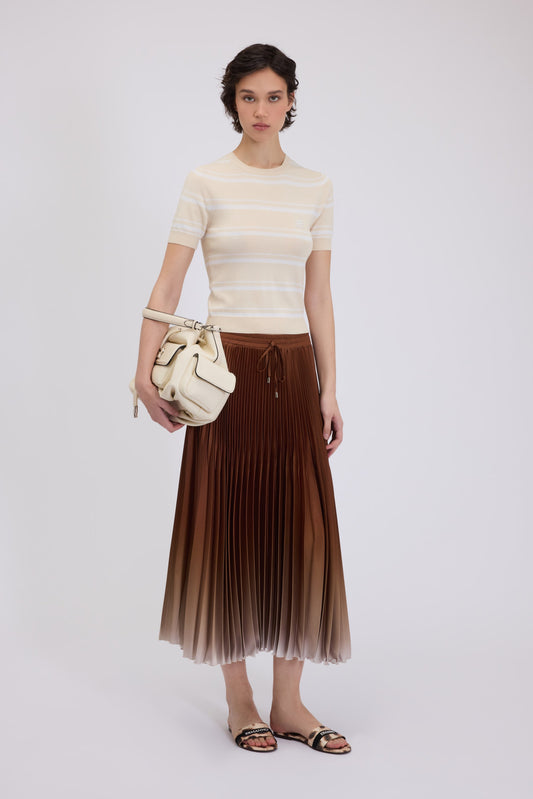 GONNA MIDI IN RASO CON STAMPA TROPICALE DI FP BOUTIQUE